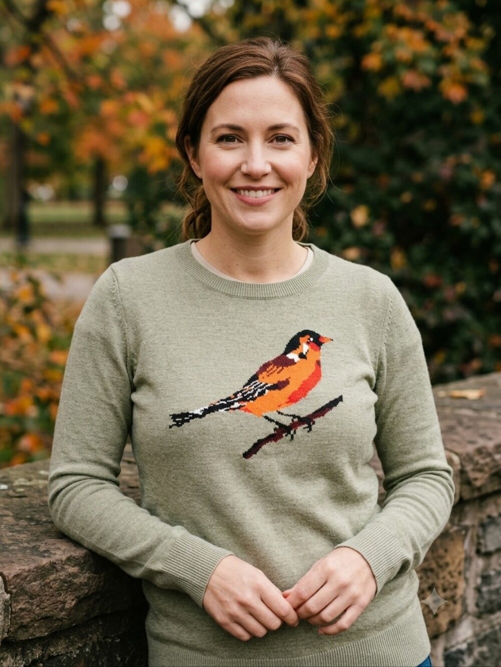 Talbots Petite Bird Wool Blend Sweater XS